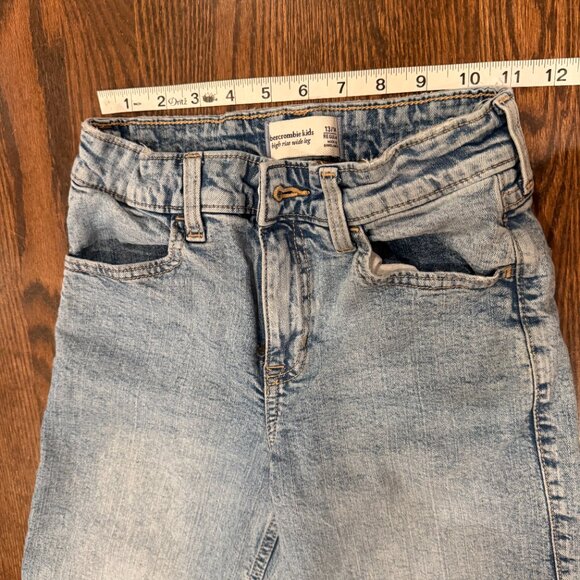 Abercrombie Kids High Rise Wide Leg Jeans Size 13/14 Blue - Picture 5 of 9